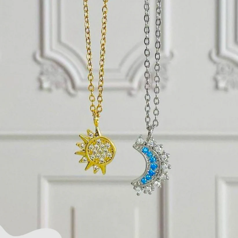 Miniatura 3 de Collar Duo Sol y Luna + CAJAREGALO