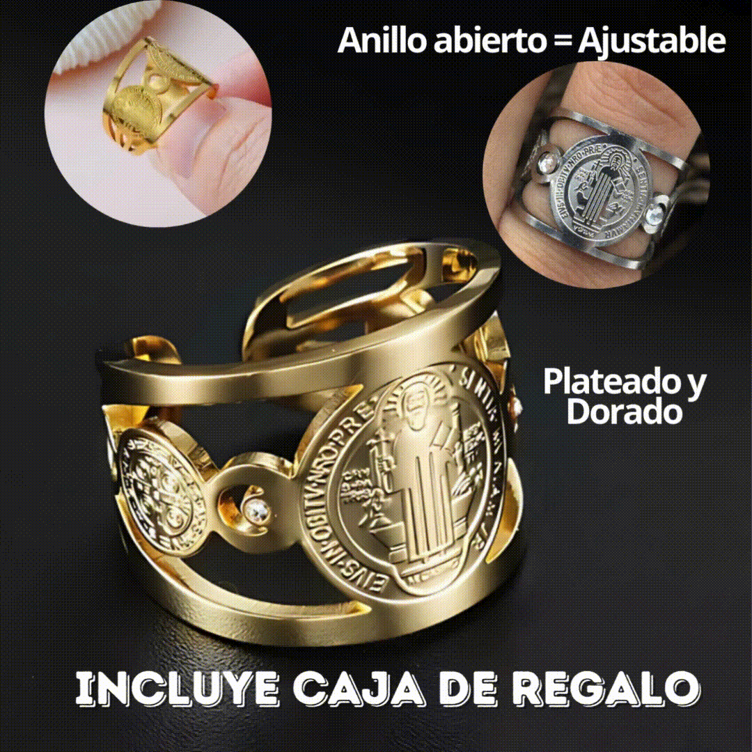 Anillo Sello San Benito +CAJAREGALO