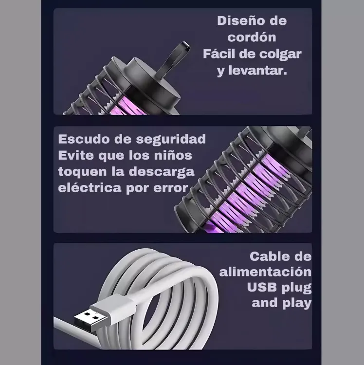 Lámpara Eléctrica Atrapa Zancudos