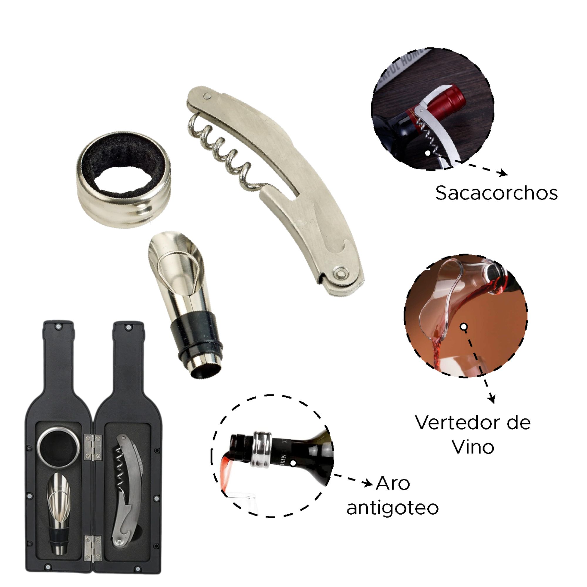 Miniatura 5 de Combo Hielera Acero + Estuche Acc Vinos