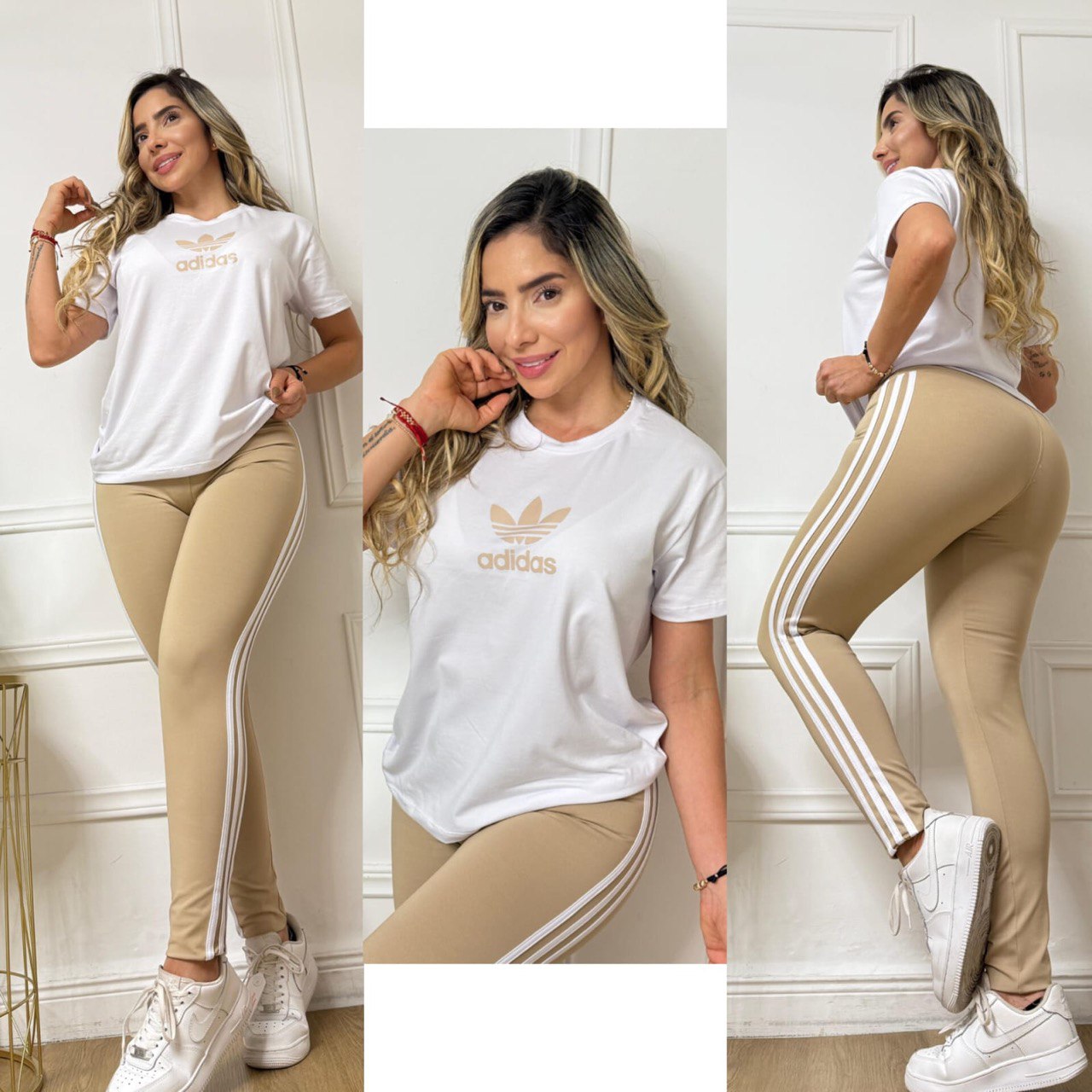 Miniatura 3 de Leggins Adidas flor Ref: 1209 - color: kaki, talla: l/xl