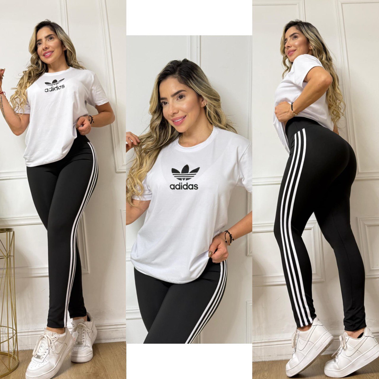 Leggins Adidas flor Ref: 1209 - color: kaki, talla: l/xl