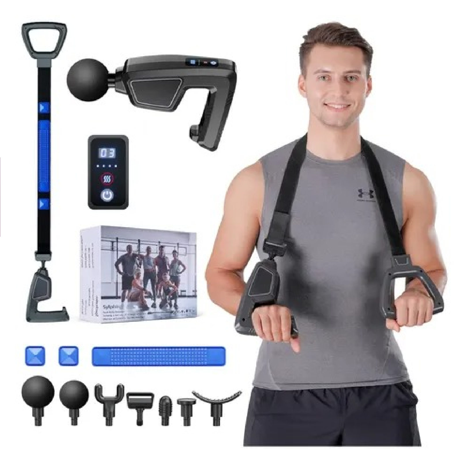 Masajeador Percutivo y Banda de Resisten