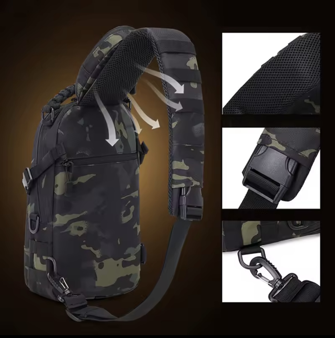 MOCHILA TACTICA CRUZADA ACAMPAR AIRE LBR