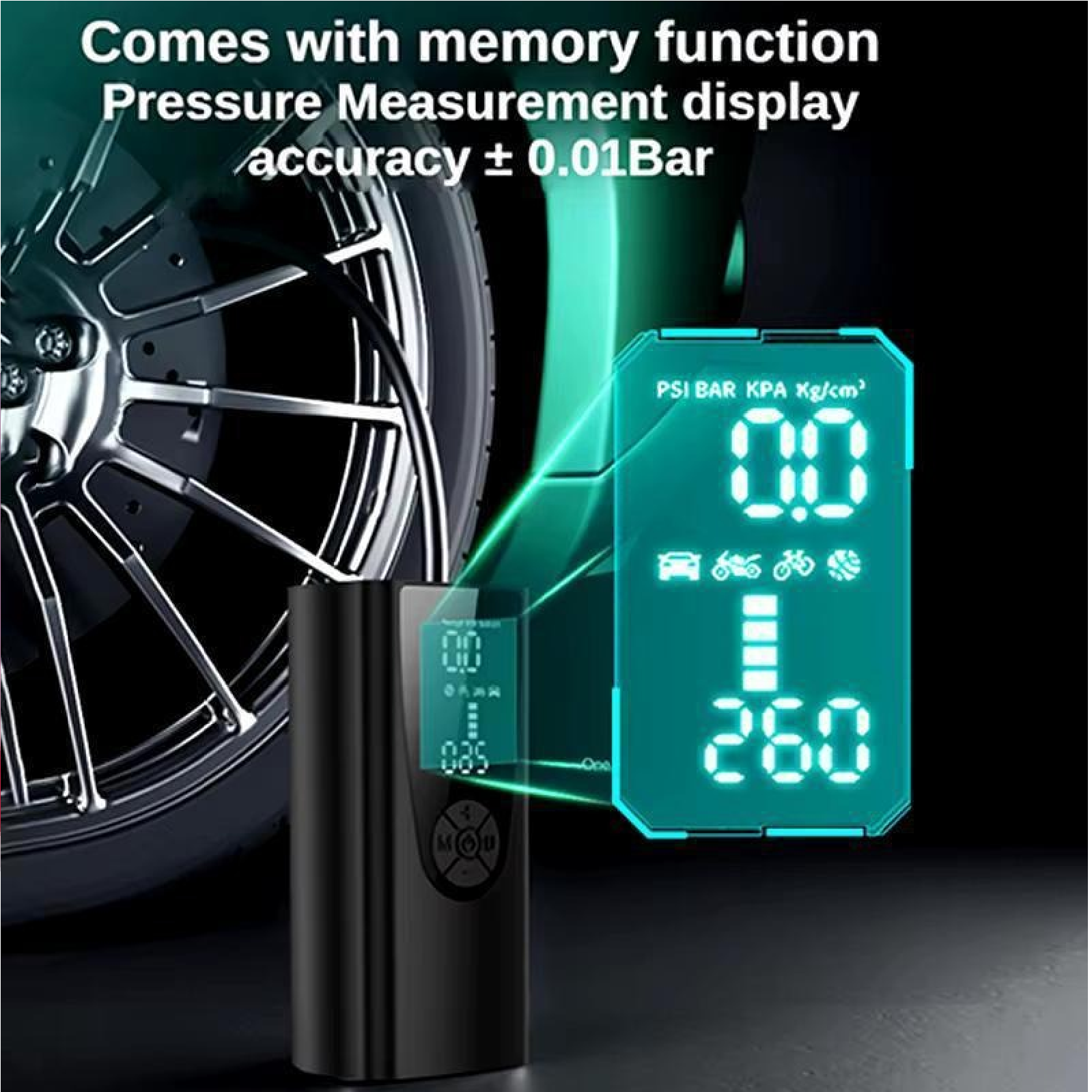 Medidor Digital de Presión de Neumáticos
