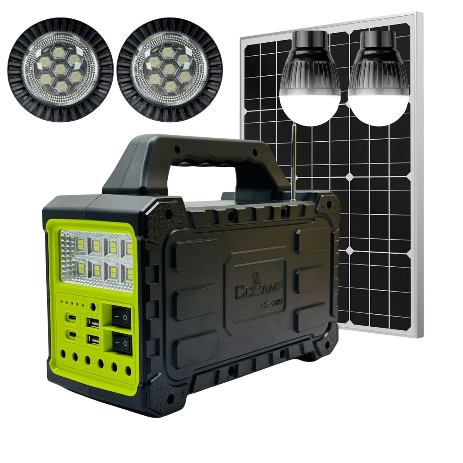 Kit de Energía Solar Portátil con Ilumin