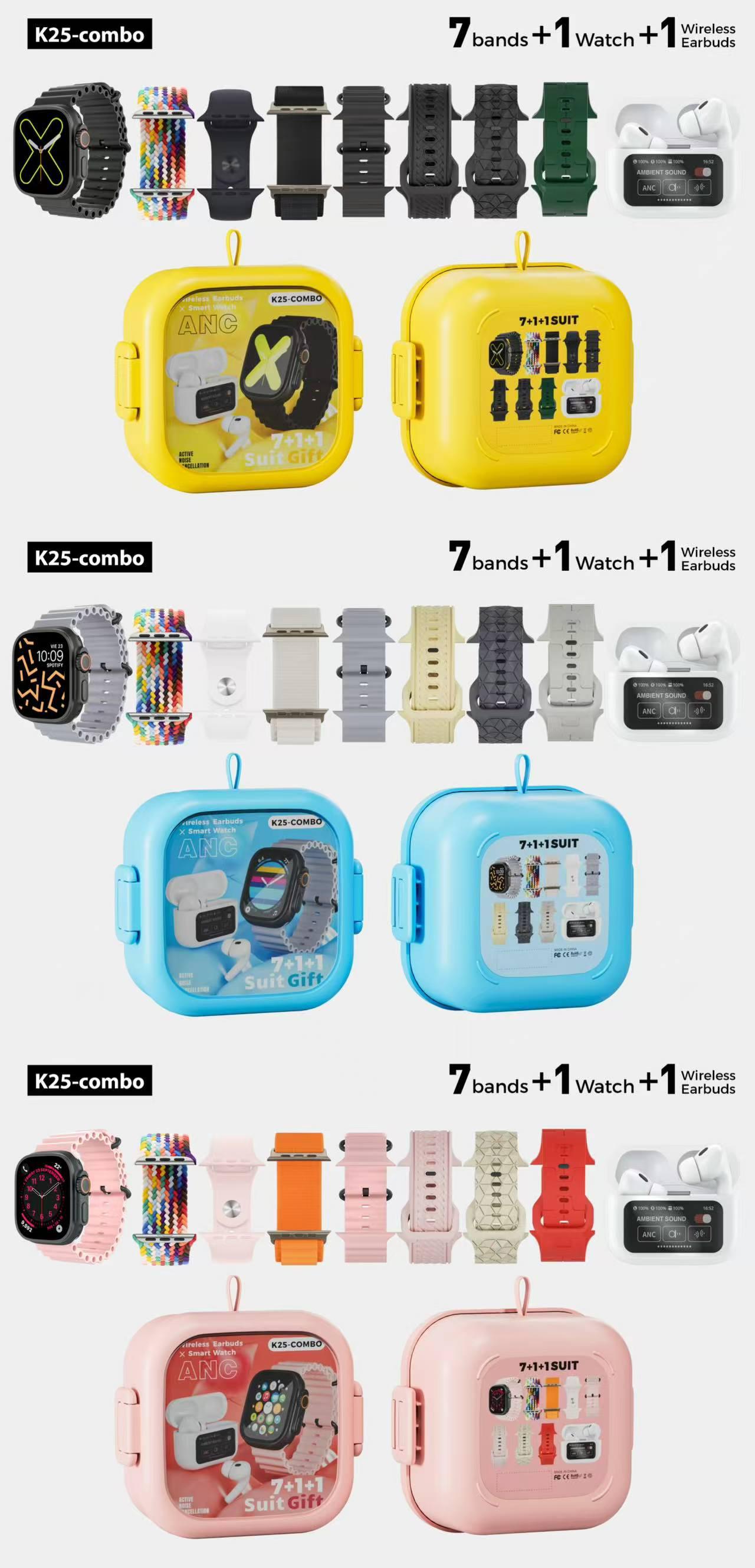 Combo SmartWatch K25 Airpods Pantalla