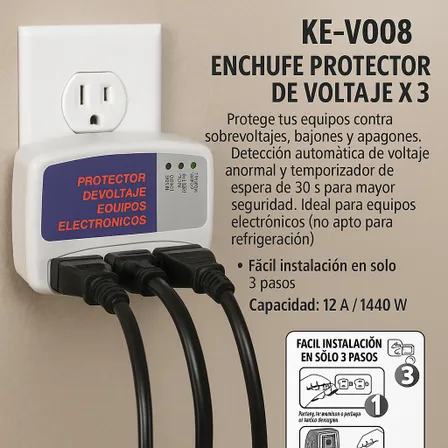 ENCHUFE / EXTENCION PROTECTOR DE EMERGE