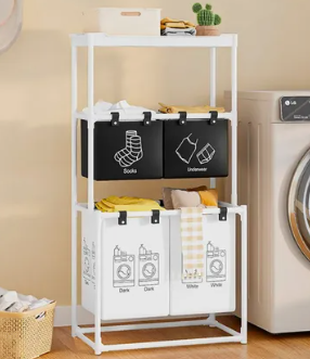 Cesta Canasta Ropa Sucia 4 Divisiones