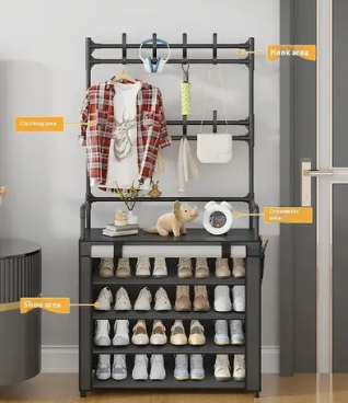 Miniatura 2 de Organizador Zapatero con Perchero 4Nv