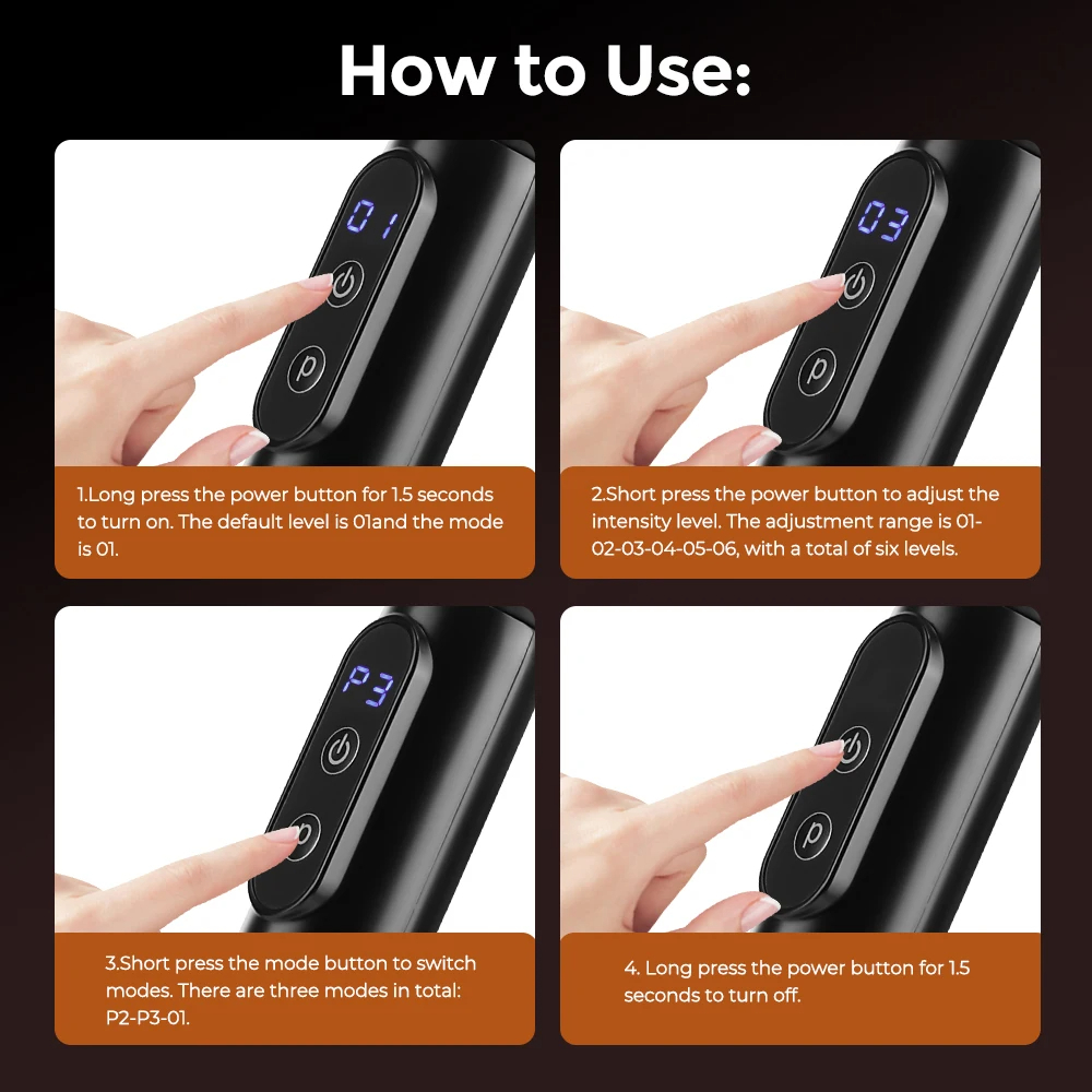 Miniatura 1 de MASAJEADOR FASCIAL GUN CON EXTENSOR