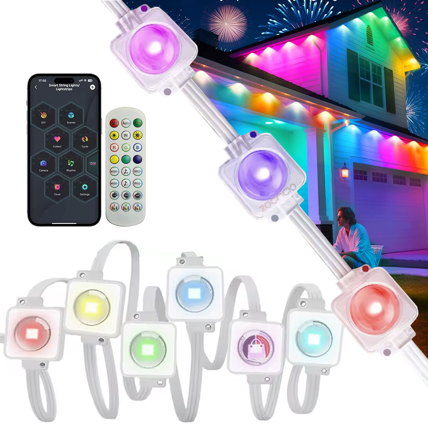 Cadena De Luces Led Reflector App Contro