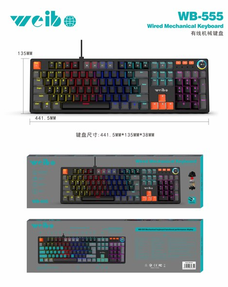 TECLADO MECANICO WEIBO WB-555