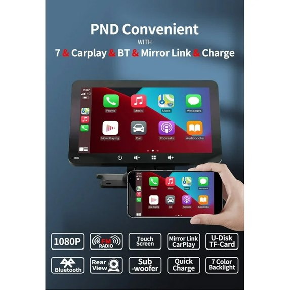 PANTALLA CARPLAY CARRO 7 PULGADAS