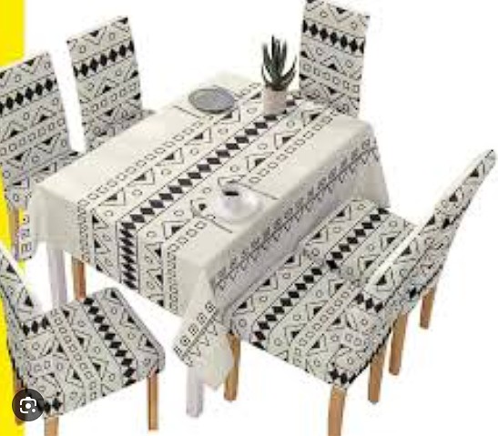 Miniatura 2 de Set mantel geométricas+ 6 fundas sillas