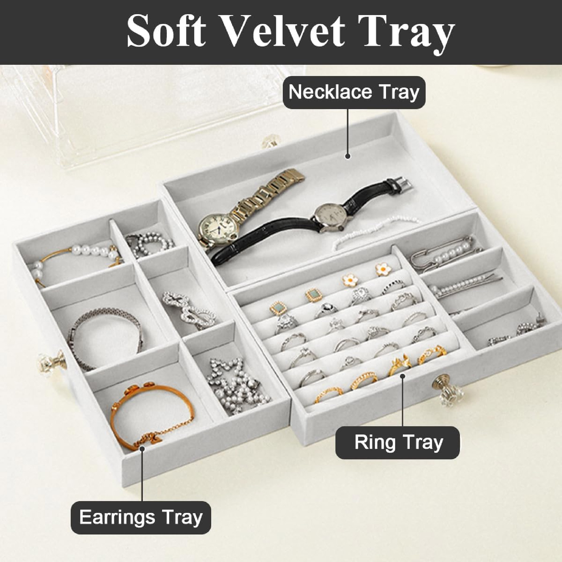 Miniatura 5 de Organizador De Joyas 3 Niveles Acrílico