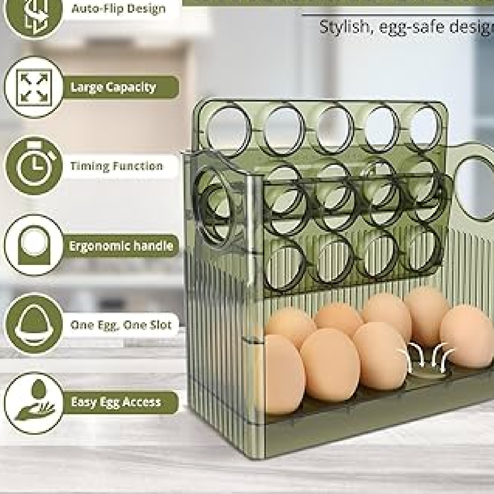 Miniatura 2 de Organizador Huevos Verde