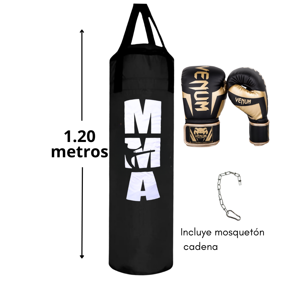 saco de box 120 cm+ 1 par de guantes pro
