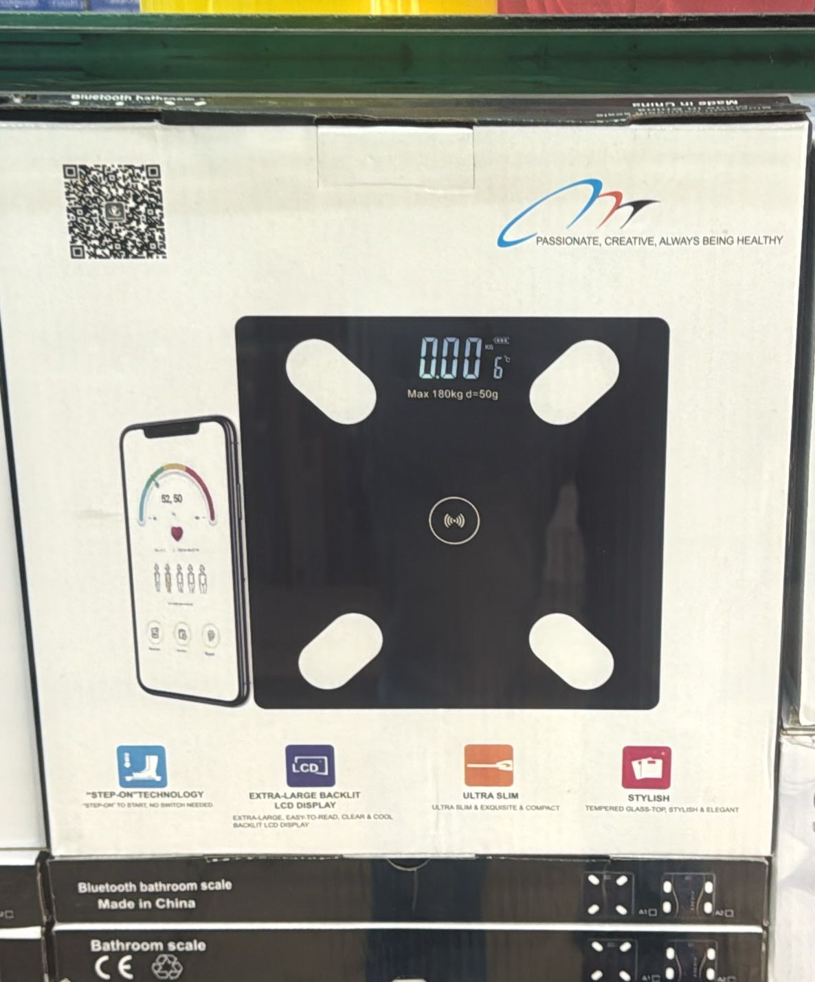 Bascula De Baño Bluetooth Ultra Slim