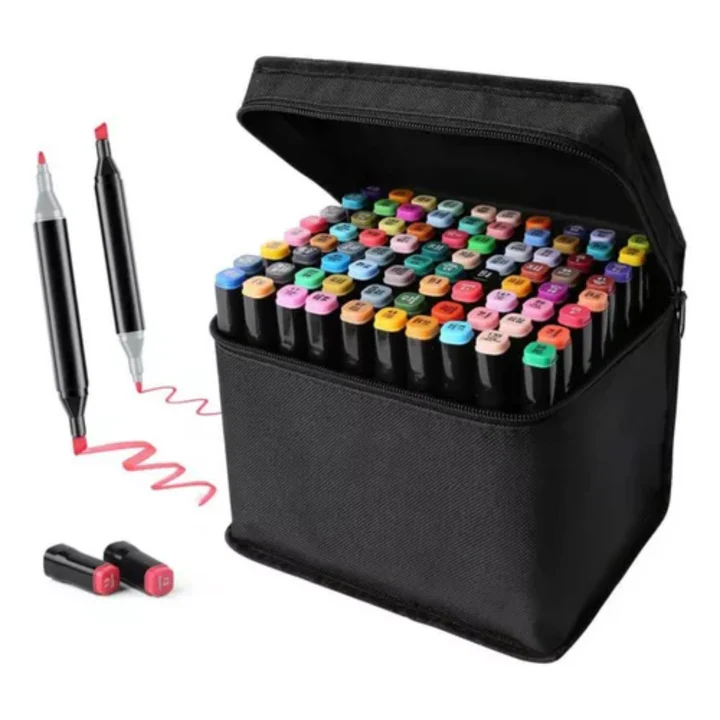 Miniatura 5 de set kit marcadores 80 piezas doble punta