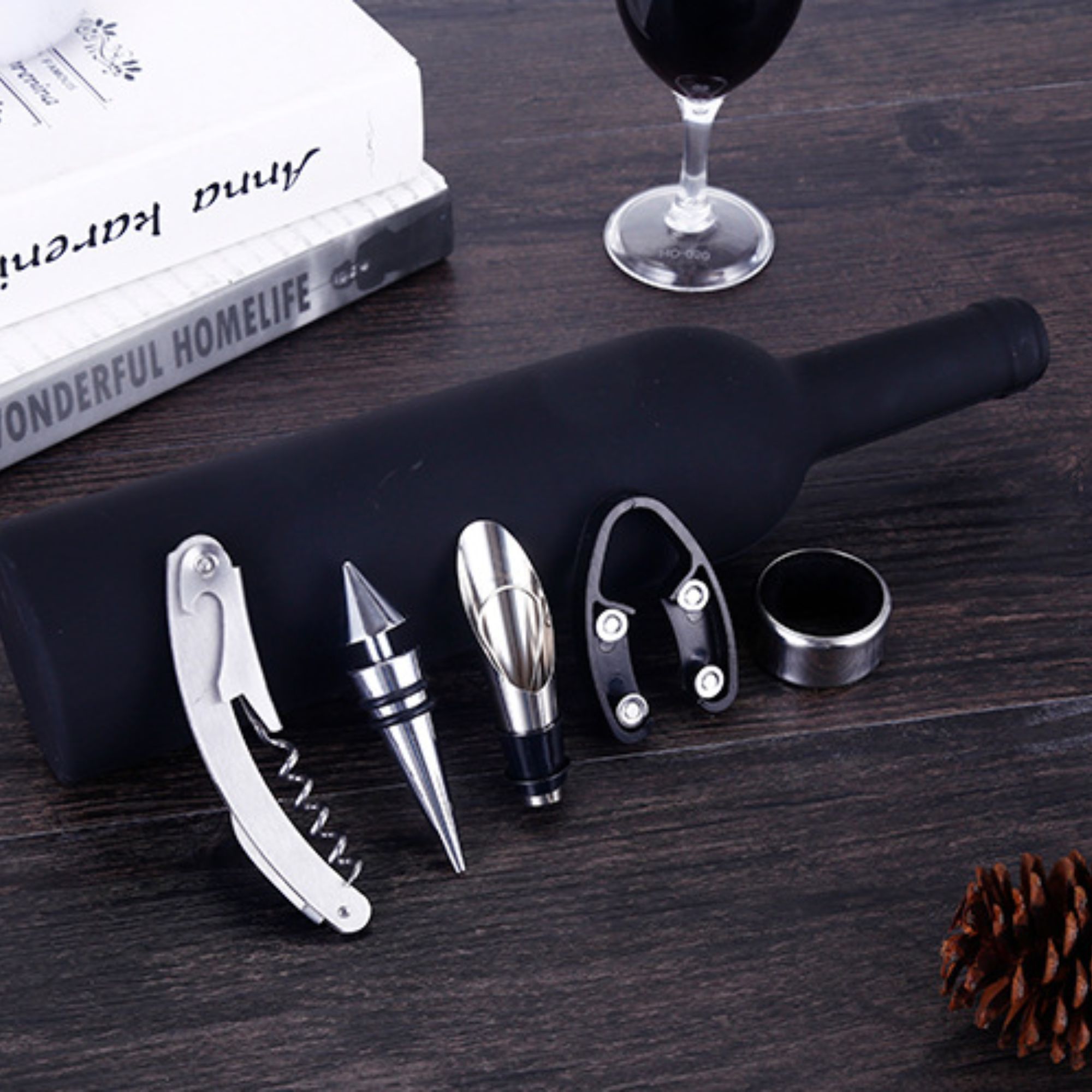 Miniatura 3 de Estuche de Botella Accesorios Vino (Gra)