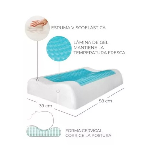 Miniatura 2 de Almohada Memory Pillow Gel Mas Funda