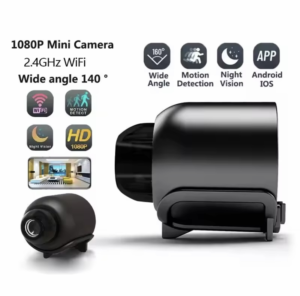 Miniatura 6 de MINI CAMARA SEGURIDAD PORTATIL X5 FUL HD