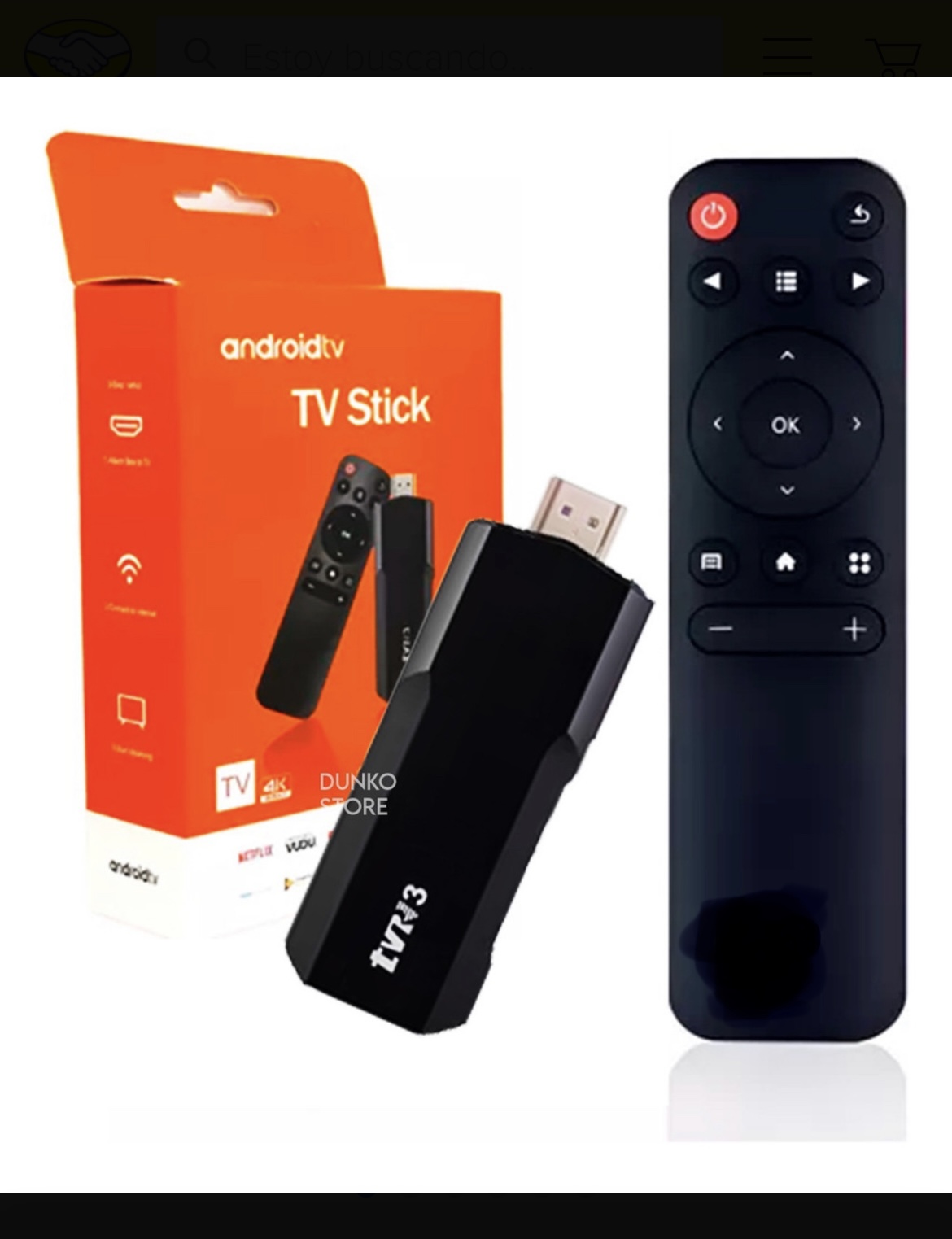 TV STICK ANDROID COMANDO VOZ Y APPS 4K