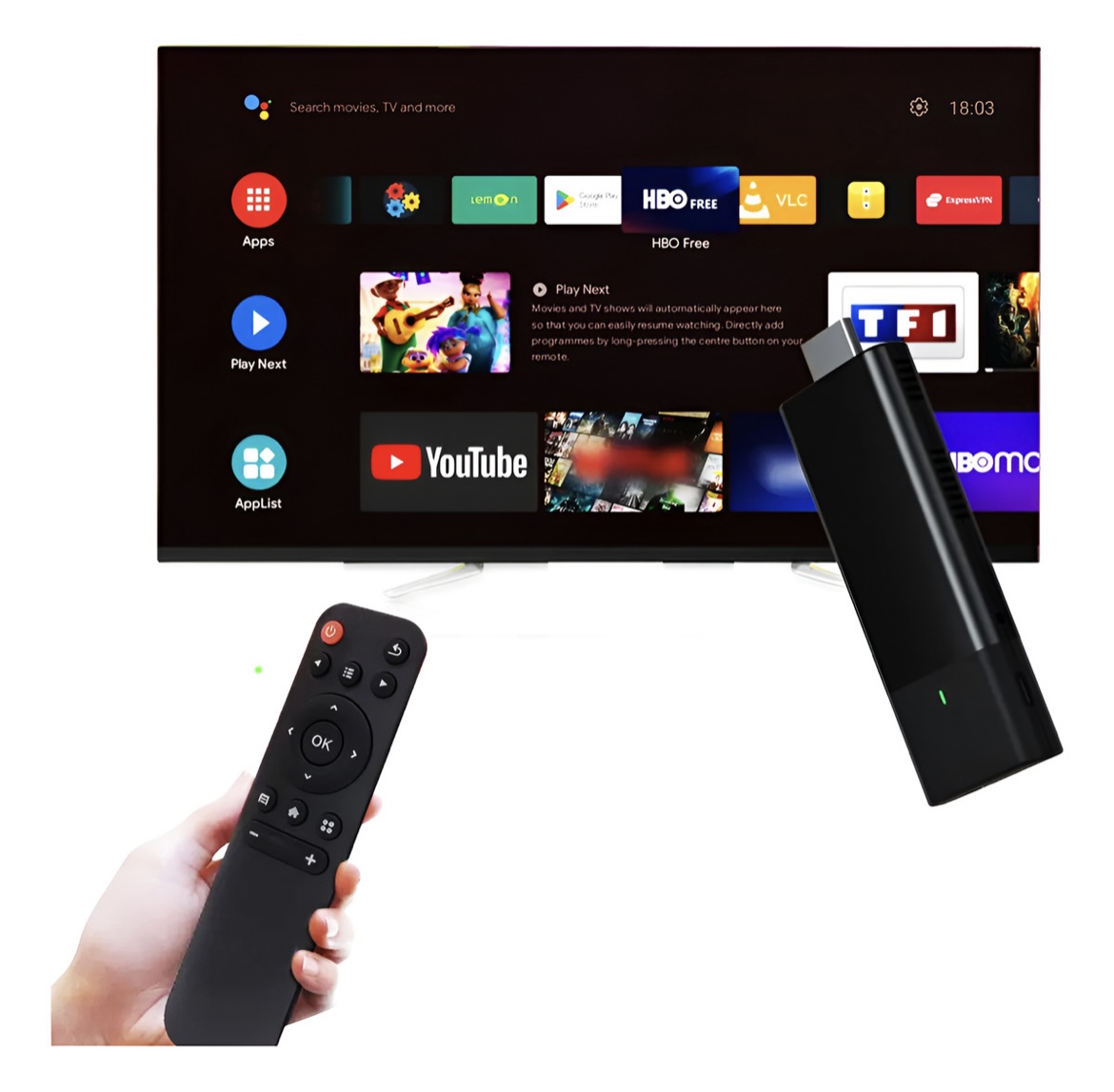 Miniatura 4 de TV STICK ANDROID COMANDO VOZ Y APPS 4K