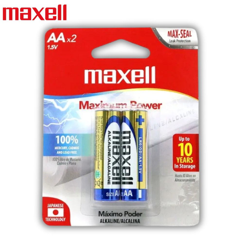 Pila Bateria Alcalina Aa X 2 Und Maxell