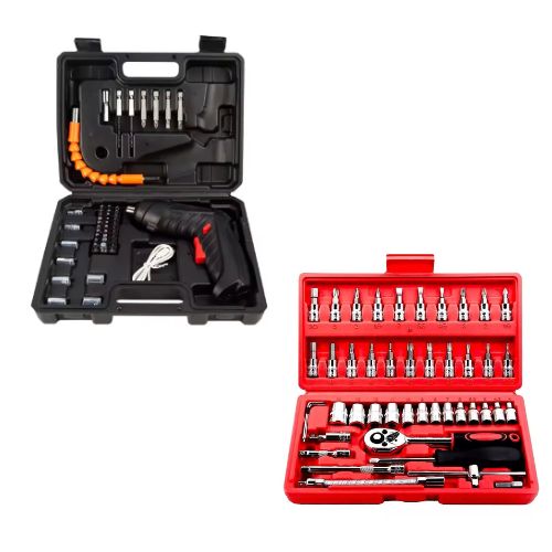 Kit Destornillador electr+Juego de Copas