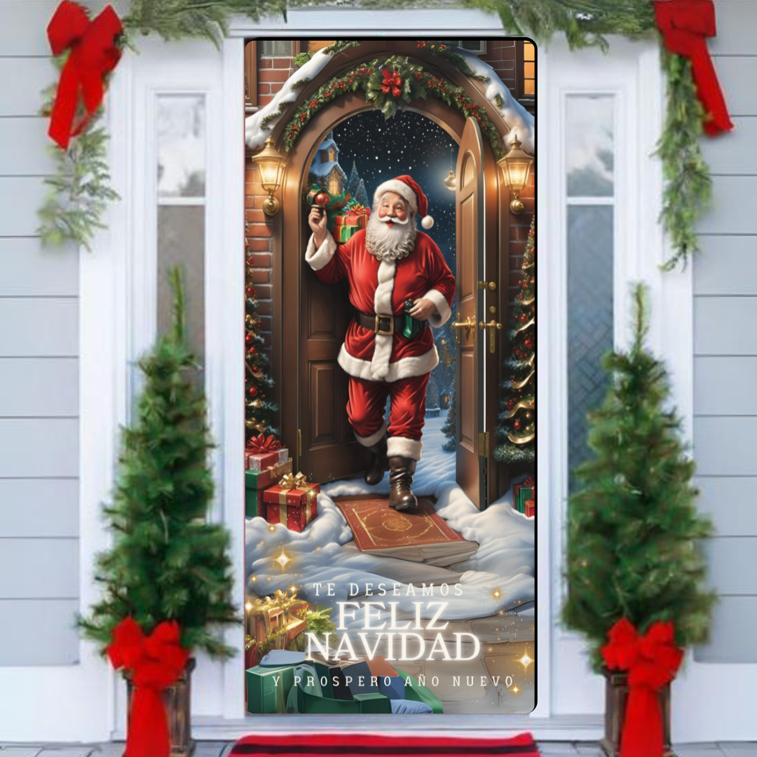 Funda forro puerta navidad PAPA PUERTA