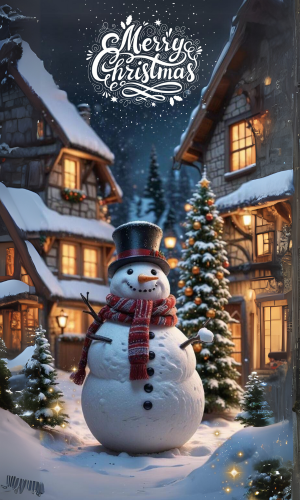 Miniatura 2 de Funda forro puerta navidad MUÑECO NIEVE