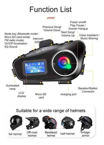 Miniatura 2 de Intercomunicador Para Moto Q58 Rgb