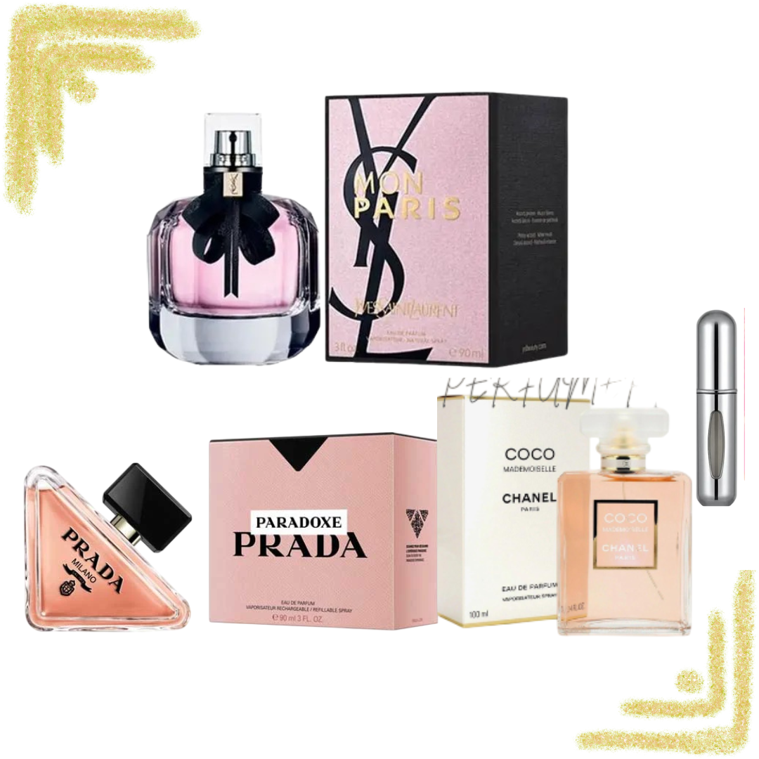 MON PARIS+PRADA+COCO CHANEL+POERFUMERO