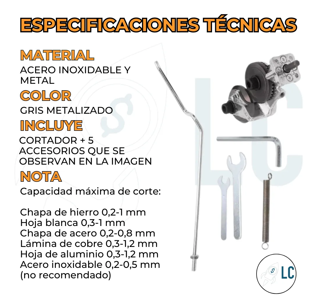 Miniatura 2 de ADAPTADOR DE TALADRO PRA CORTE DE LAMINA
