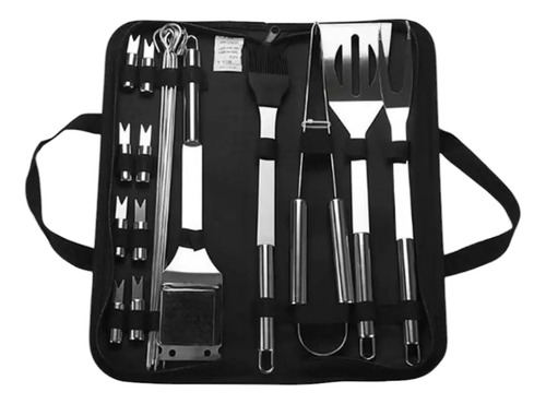 Miniatura 4 de Set Parrillero Estuche Kit Bbq Para Asad