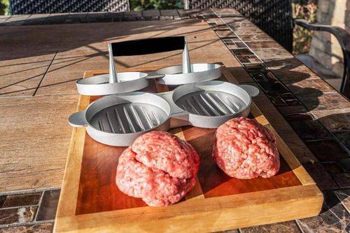 Miniatura 3 de Molde Doble Para Hamburguesas Prensa Dob