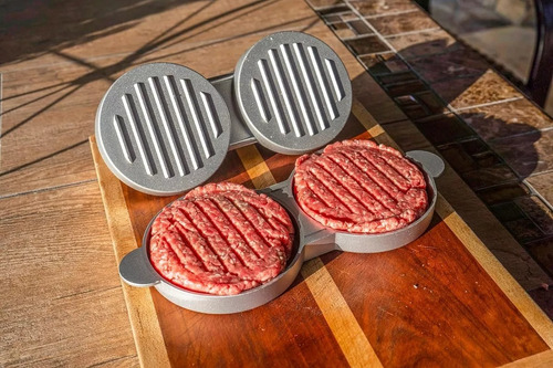 Miniatura 2 de Molde Doble Para Hamburguesas Prensa Dob