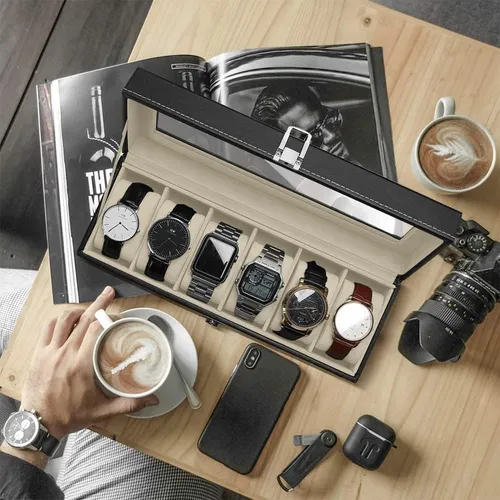 Miniatura 6 de RELOJERO X6 COMPARTIMENTOS NEGRO