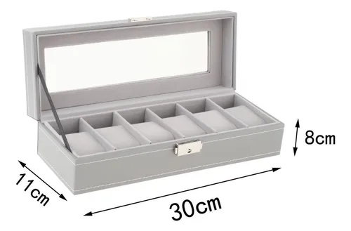 Miniatura 3 de RELOJERO X6 COMPARTIMENTOS GRIS