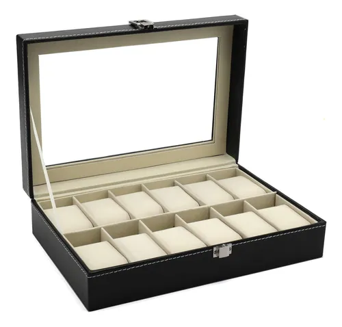 Miniatura 6 de RELOJERO X12 COMPARTIMENTOS NEGRO