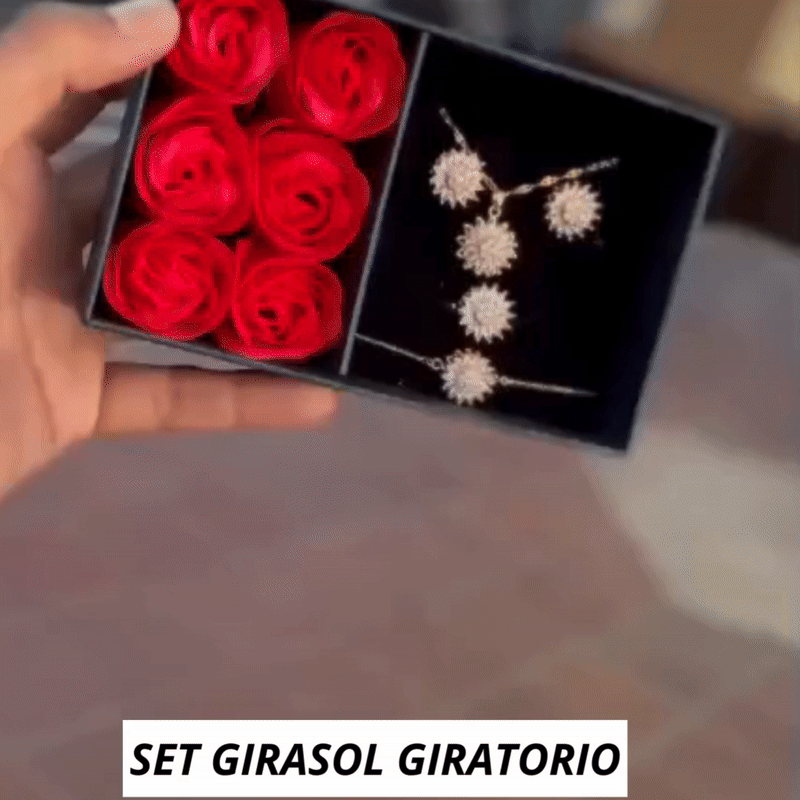 Miniatura 6 de Set Girasol Giratorio + Caja de Rosas