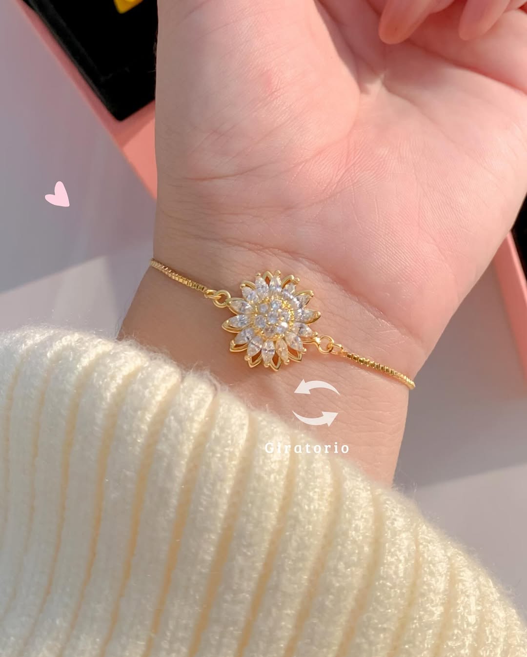 Miniatura 2 de Set Girasol Giratorio + Caja de Rosas