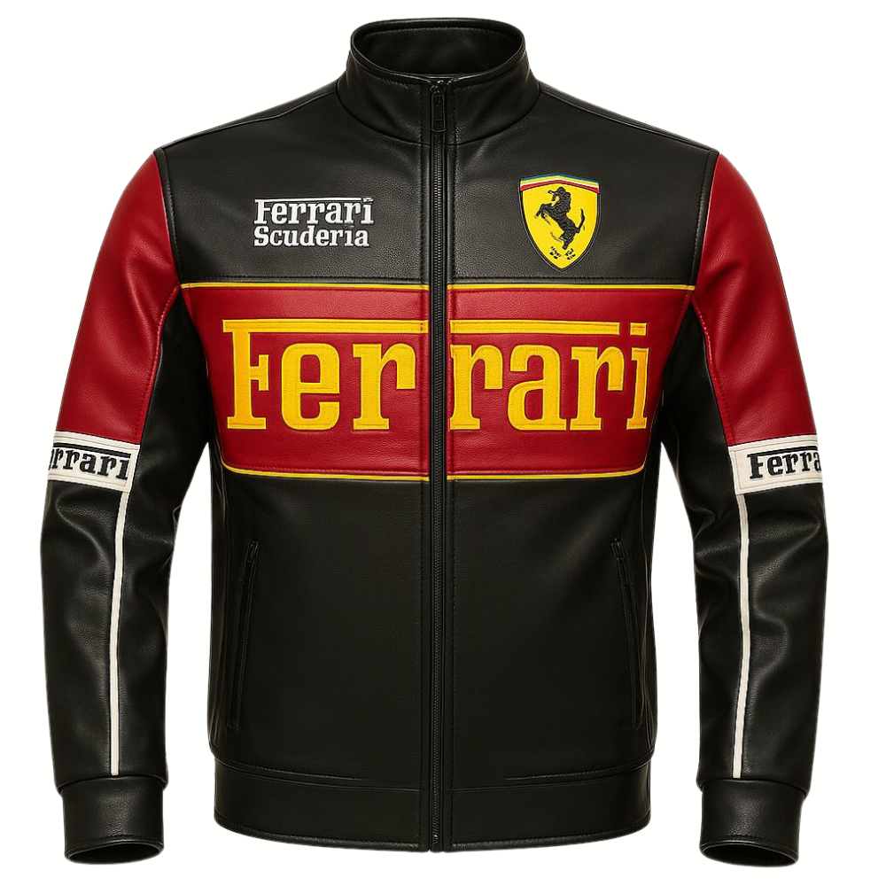 CHAQUETA FERRARI IMPORTADA NEGRO-ROJO