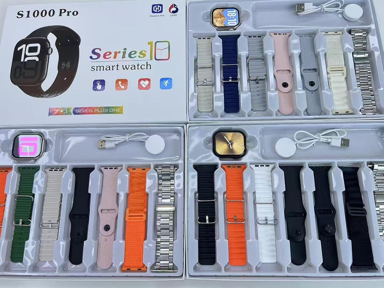 SMART WATCH S1000 PRO 7 MANILLAS COLOR DEL RELOJ