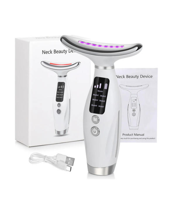 Miniatura 4 de MASAJEADOR FACIAL LUZ LED 7 COLORES HY69