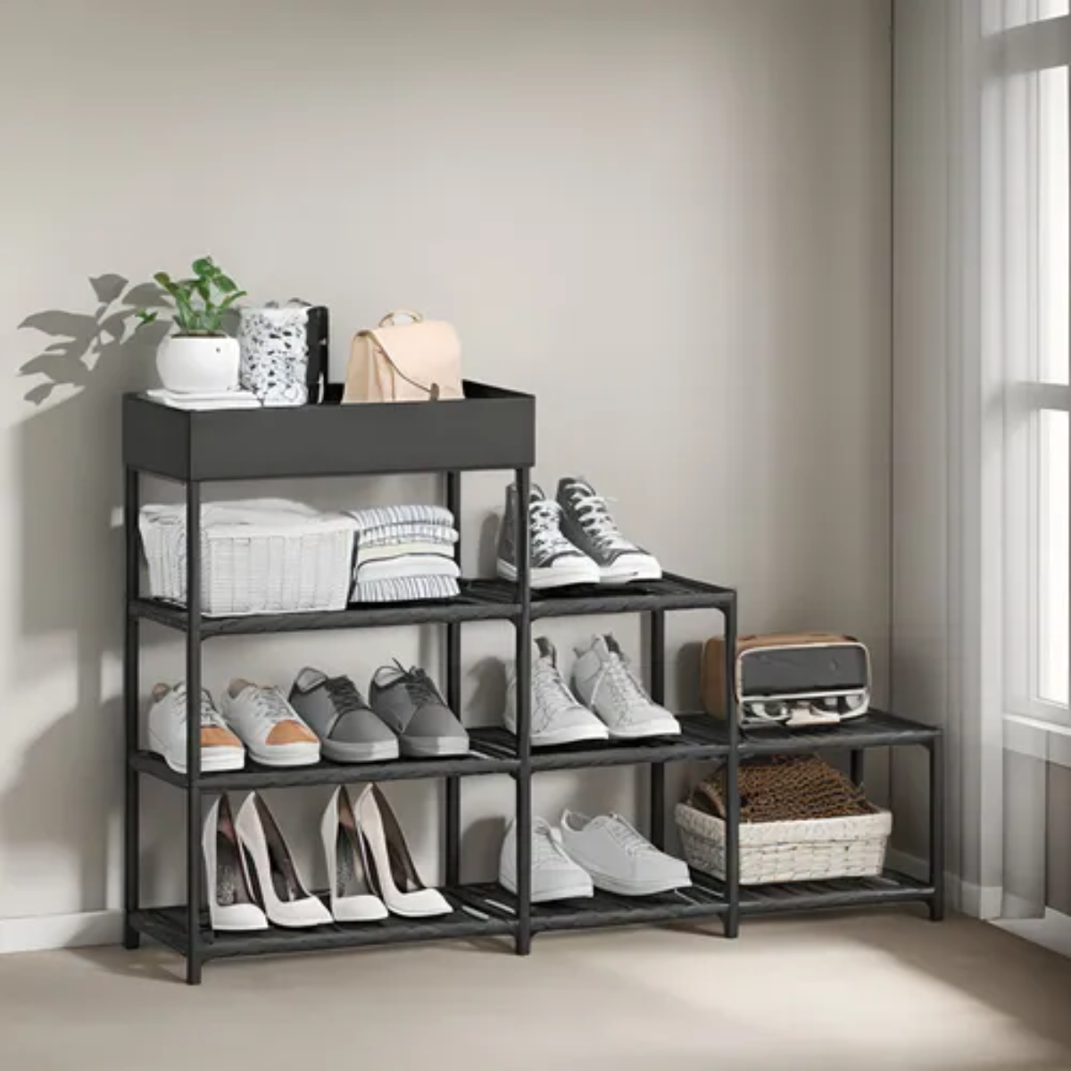 Miniatura 3 de Zapatera 2 En 1 Organizador Rack Mueble