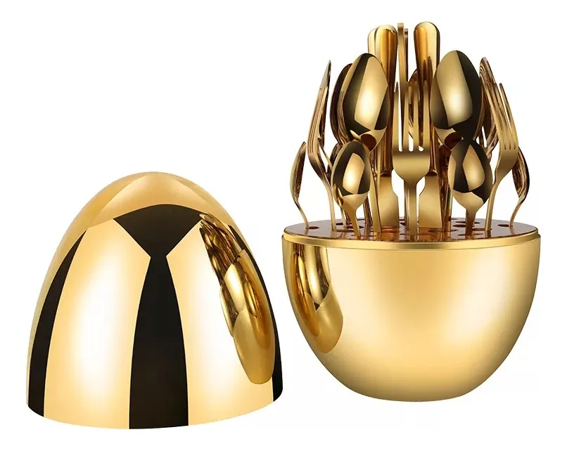 VAJILLA DE 24 PIEZAS CON FORMA DE HUEVO