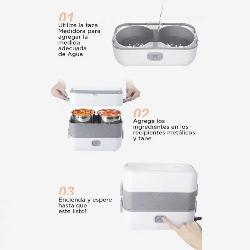 Miniatura 2 de Lonchera Vaporera Eléctrica Portacomida
